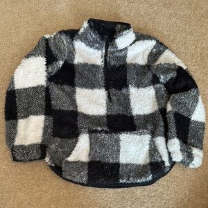 Little Bipsy Black and White Checkered Kids Pullover